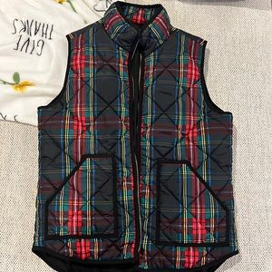 J. Crew plaid puffer vest